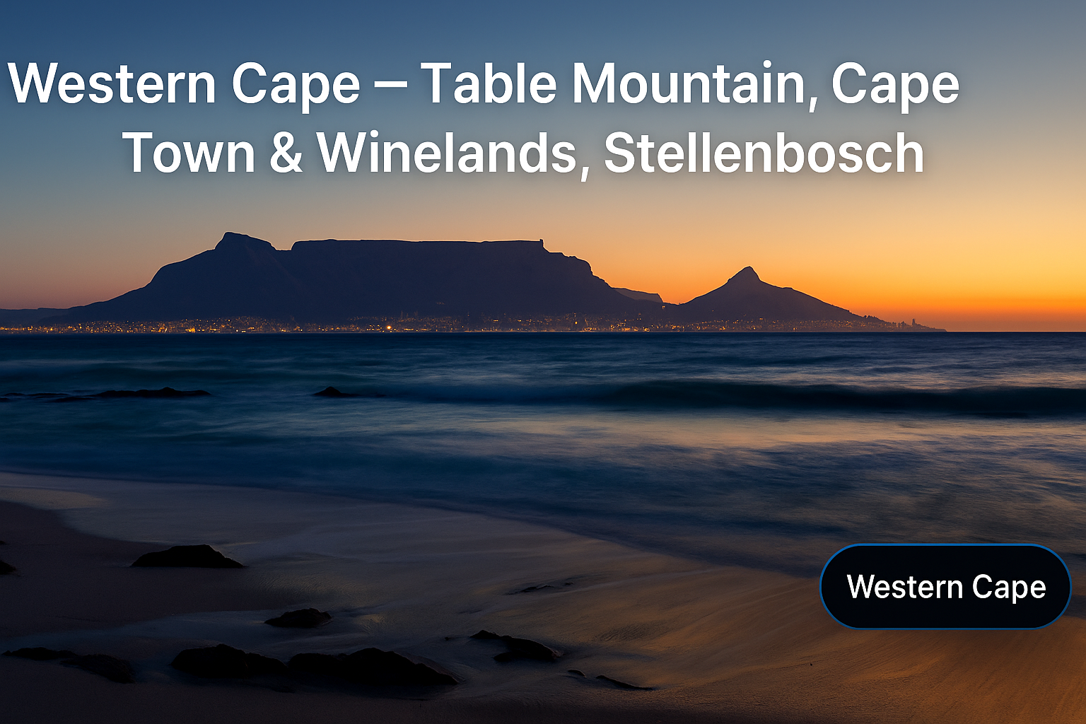 Western Cape — Table Mountain, Cape Town & Winelands, Stellenbosch