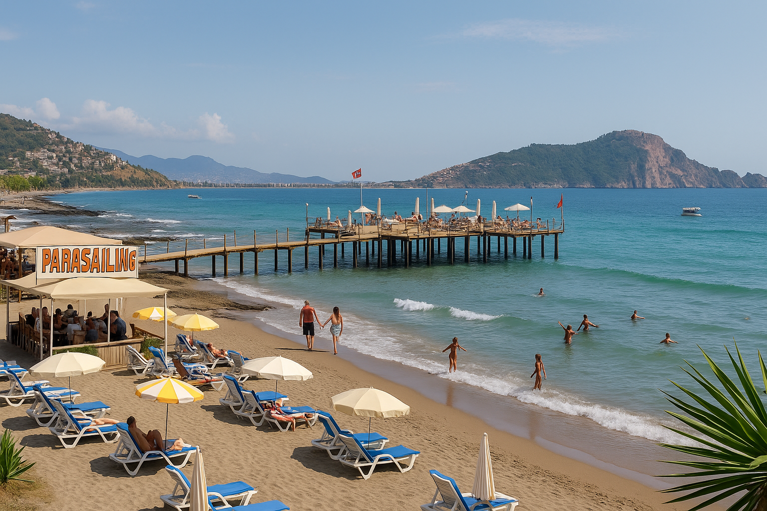 Promenade, beaches and hotels